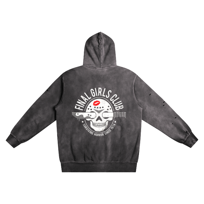 Heavyweight Pure Cotton Hand-Frayed Monkey Washed Hoodie